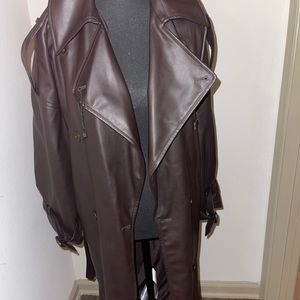 Zara leather trench coat